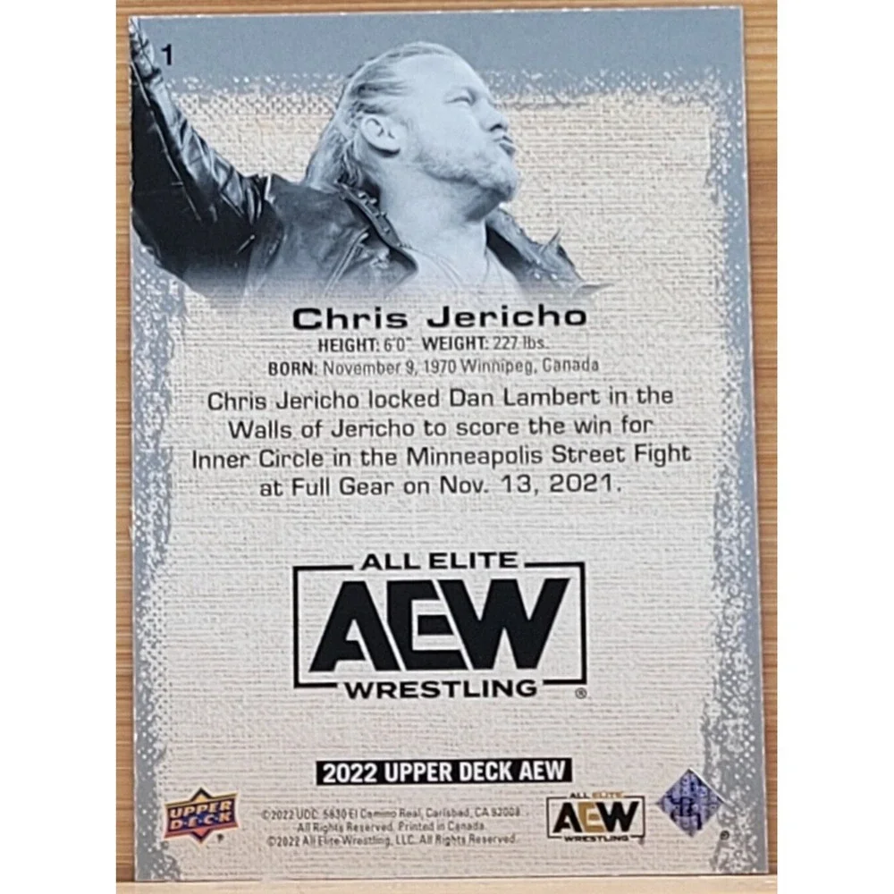 2022 UPPER DECK AEW CHRIS‎ JERICHO DYNAMITE #D/299